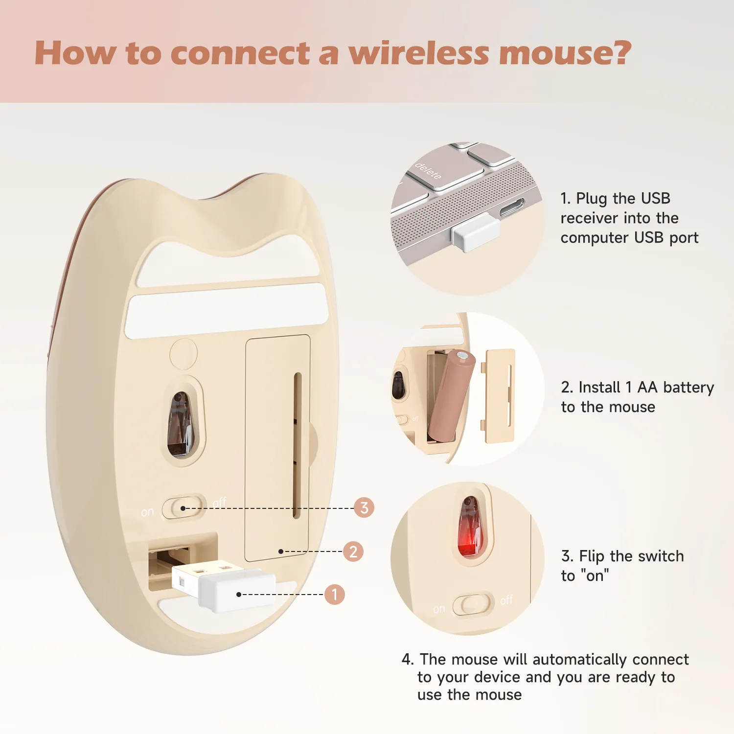 Chuột vi tính không dây 2.4Ghz MOFII M3